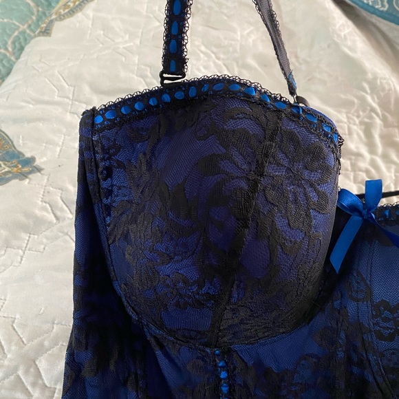 Royal blue/black Lingerie - Picture 2 of 5